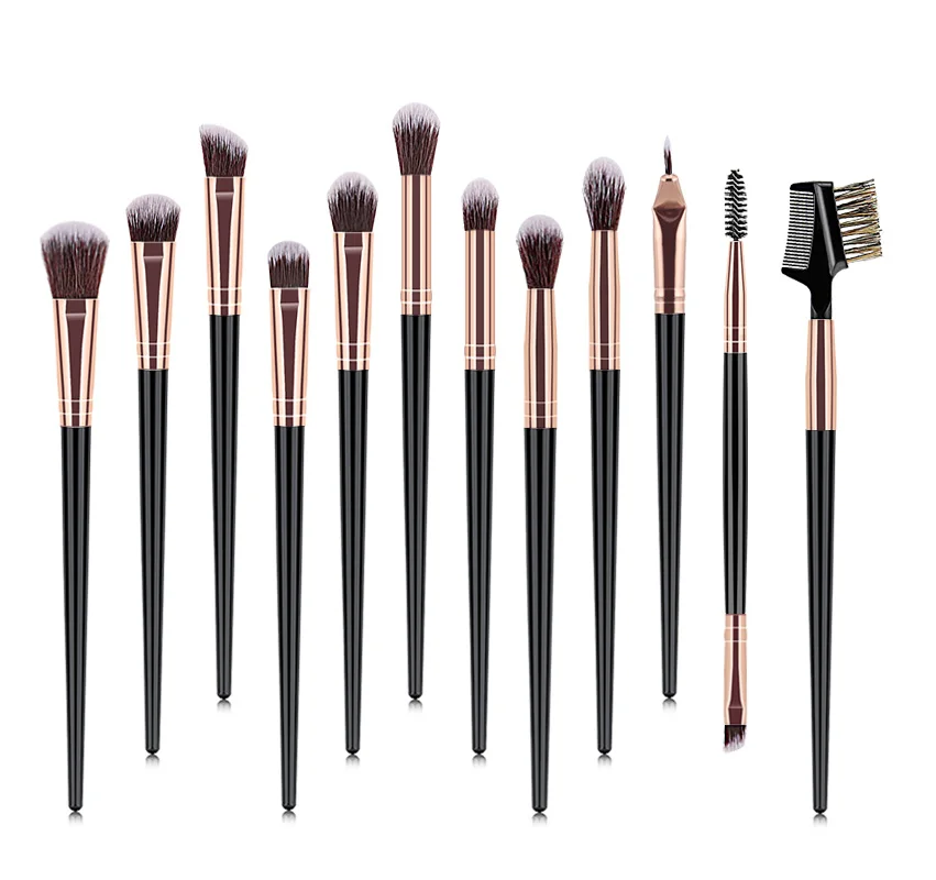 

Makeup Brushes Set 12 pcs/lot Eye Shadow Blending Eyeliner Eyelash Eyebrow Brushes Portable Cosmetic Eye Make up Brush Set