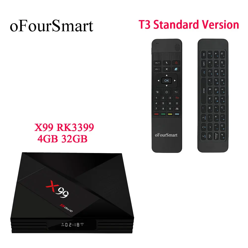 X99 RK3399 USB3.0 TV BOX 2 4G/5G двухдиапазонный WIFI Android 7 1 BT4.1 Smart с предварительно