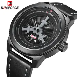 2019 Топ Элитный бренд NAVIFORCE для мужчин спортивные часы для мужчин кварцевые часы человек мода повседневное кожаный ремешок армии воен