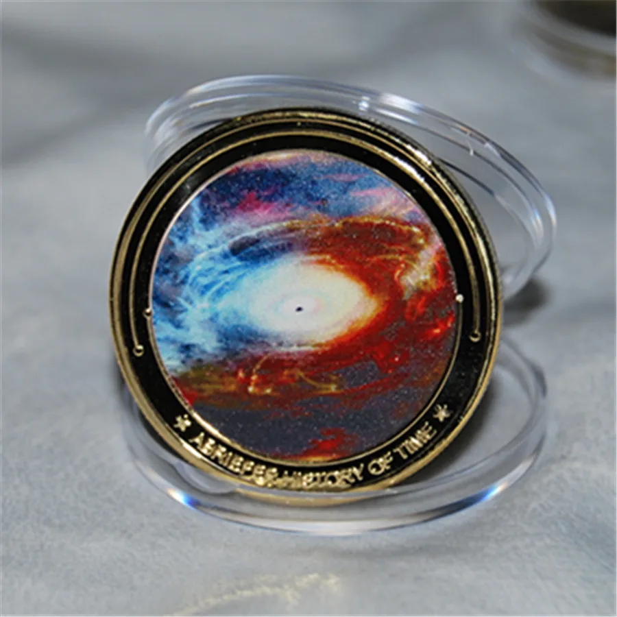 

Free Shipping 3pcs/lot,Stephen Hawking cosmic black hole commemorative coin