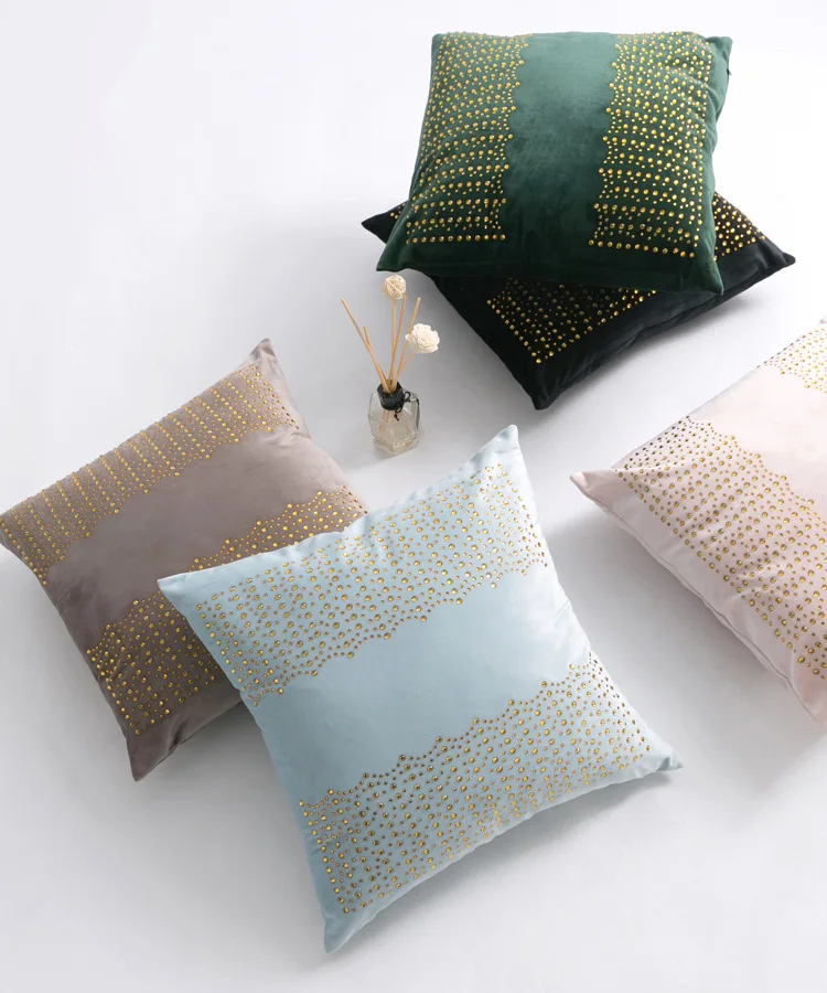 

super soft solid flannelette diamonds cushion cover pink green blue brown beige pillow cover hotel home decorative pillowcase