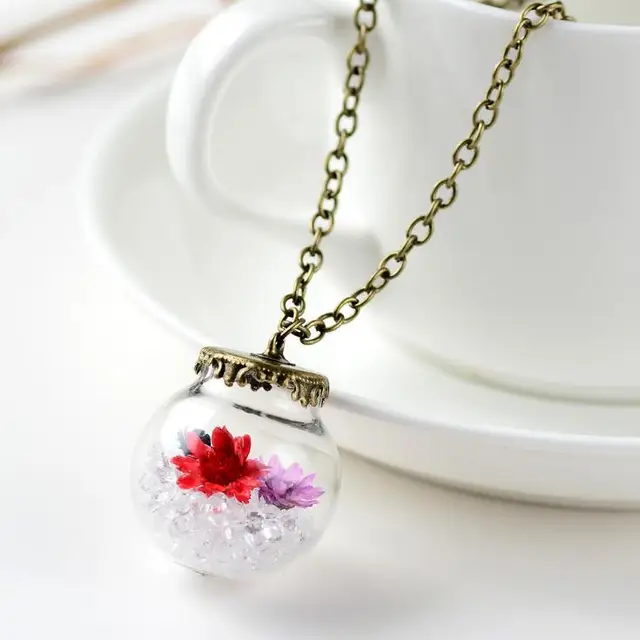 New Fashion Glass Bottle Pendant Necklace Romantic Bottle Long Chain