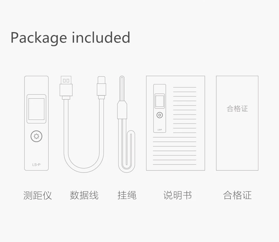 Xiaomi Duka лазерный дальномер 40 м LS-P USB флэш-дальномер для зарядки высокая точность измерения портативный дальномер