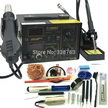 Buy BGA Rework Station Hot Gun Soldering Station Saike 852D++ 2 In 1 220V Or 110V Iron Solder Soldering Heat Gun + Gift