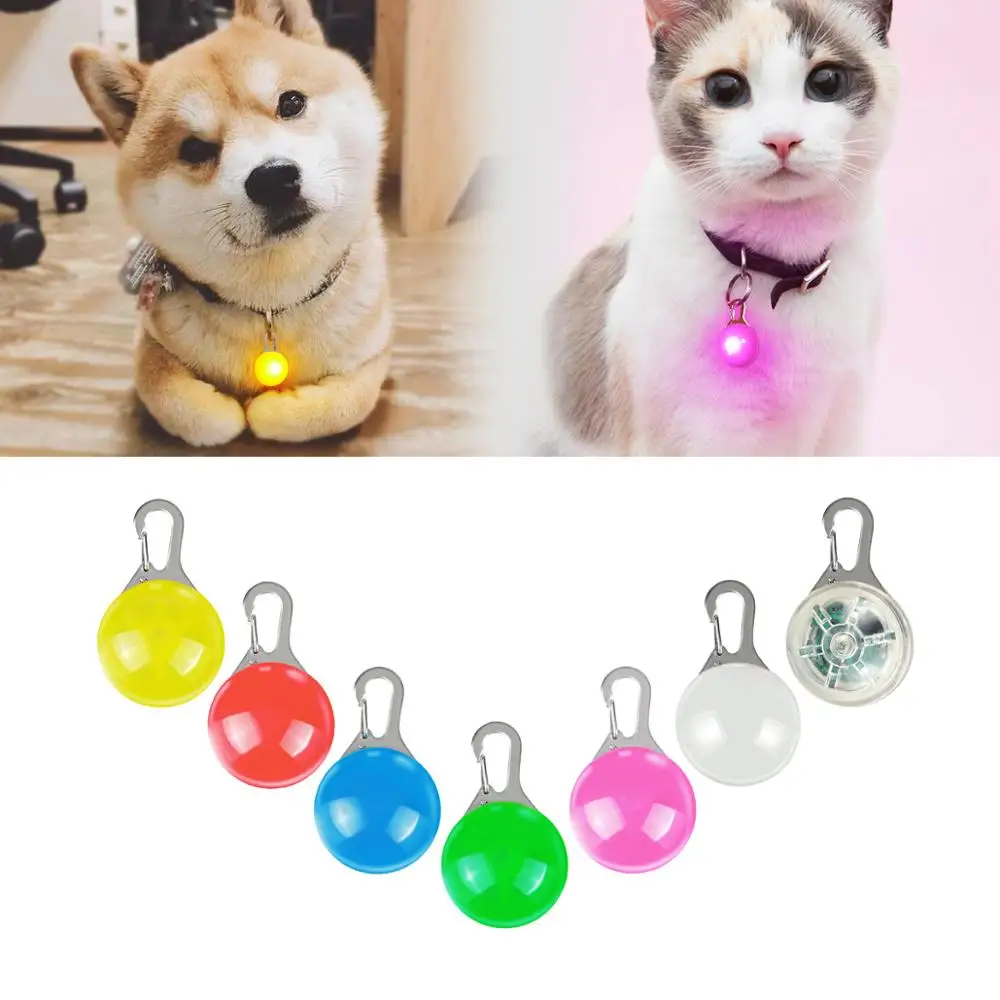 White/Red/RGB/Bule Pet Safety Night light Lamp Cat Dog Collars Pendant Glowing Flash light Luminous Bright in Dark Pet Supplies