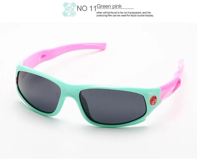 Детские спортивные солнечные очки поляризованные детские очки TR90 Гибкая Экологически чистая безопасная Оправа очков для солнцезащитных очков для мальчиков для девочек - Цвет линз: 11