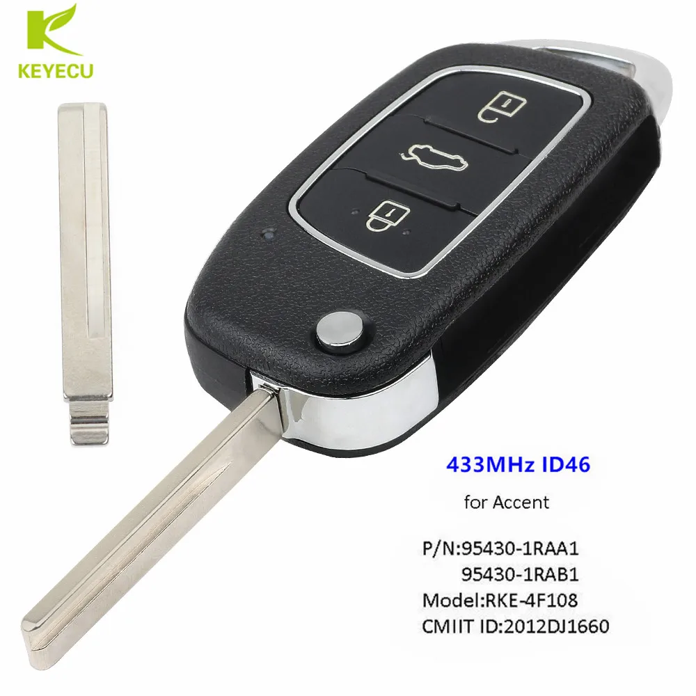 KEYECU Ersatz Remote Key Fob 20MHz ID20 für Hyundai Accent 20 20 Euro  markt P/N 20 20RAA20