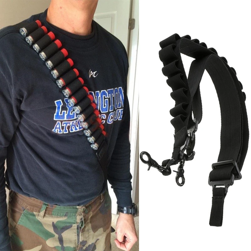 Hunting Shell Cartridges Belt Shoulder Ammo Holder Sling Tactical Gun Sling 3 Color Max Length
