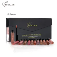 

NICEFACE Senior brand Lipstick Sets Matte Long-Lasting Lipstick 12 Colors Lip Gloss Non-Stick Cup Does Not fade Matte Lipstick