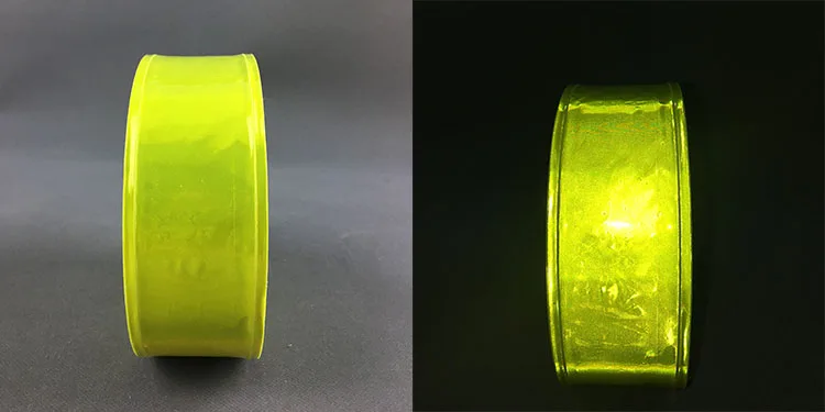 5cm50Meter High visibility Reflective Strips Fluorescent PVC Strip Safety Warning Fabric Sewing Material for Clothing Bag (12)