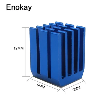 

2019 Top Fashion New Computer Case Enokay 60pcs 9x9x12mm Radiator Aluminum Heat Sink Chipset Cooler Heatsink