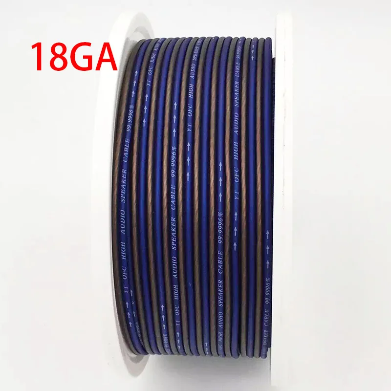 

Pure Copper Car Audio Hi-Fi Speaker Cable OFC 18GA 5m 10m 50m Speaker Wire Car Stereo HiFi/Car Audio System Cables Wiring