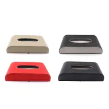 Leather Car Tissue Box Seat Type Car Interior Car Tissue Box Tray Business Car Paper Box