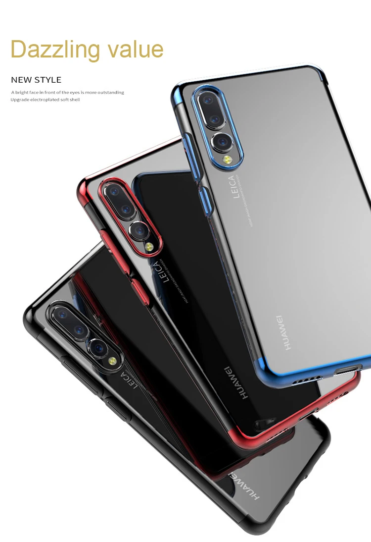 2019 For Huawei P20 Lite Case P20 Pro Mate 9 10 Pro 3D Laser Plating Luxury Brand TPU Soft Clear Cover Capa For Huawei P20 Pro