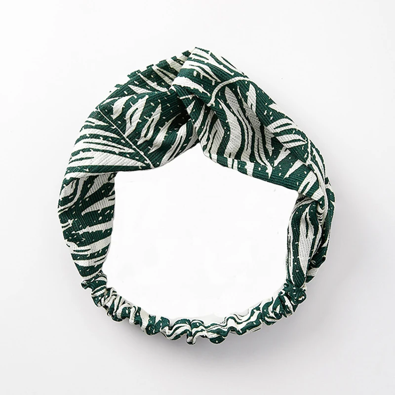 

Hot Sale Headwear Floral Leaf Print Bowknot Headband Turban Women Playful Hair Bands For Women Hair Accessories Party Headdress