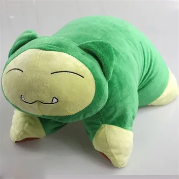 

40*33cm Snorlax Plush Fold Pillow Cushions Plush Toys Pelucia Soft Stuffed Doll