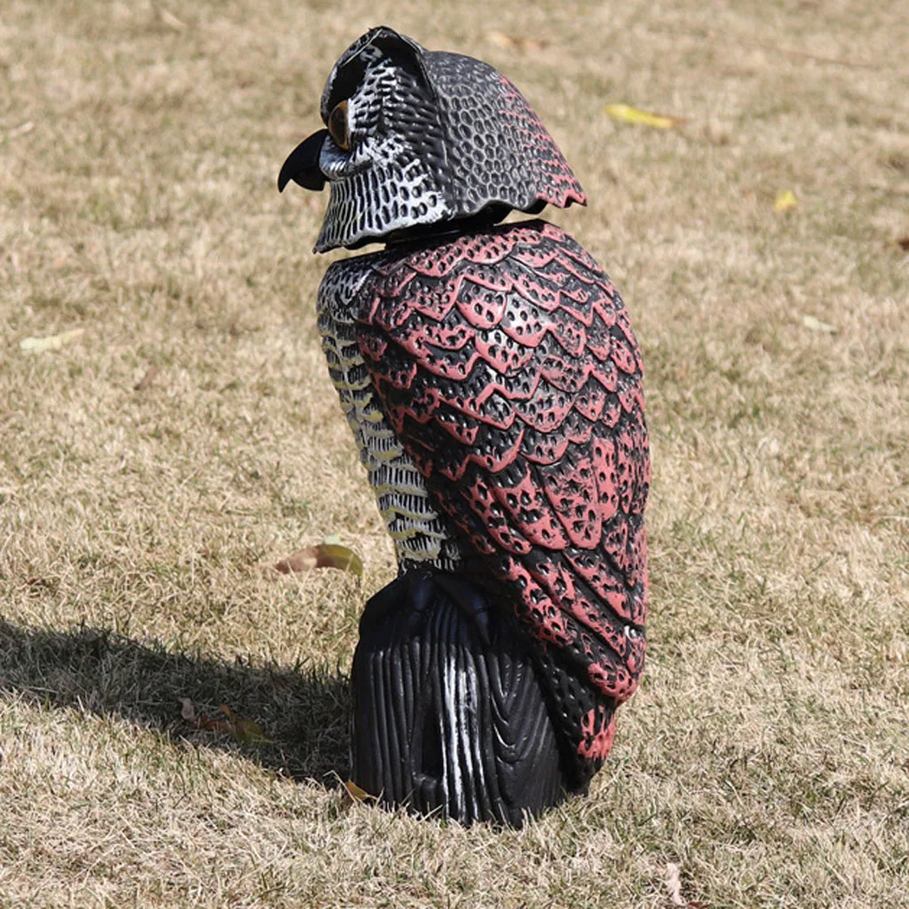 

Horned Owl Decoy with Tweet Motion Activated & Rotating Head Fake Owl Statue #30