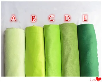 

50*160cm Green Velvet Cotton Fabric Meter Doll Skin Plush Fleece Handmade Peluche Telas Patchwork Sewing Textiles Costura Felt