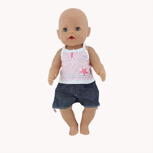 

New Leisure Set Doll Clothes Wear for 43cm/17inch baby Doll, Children best Birthday Gift(only sell clothes)