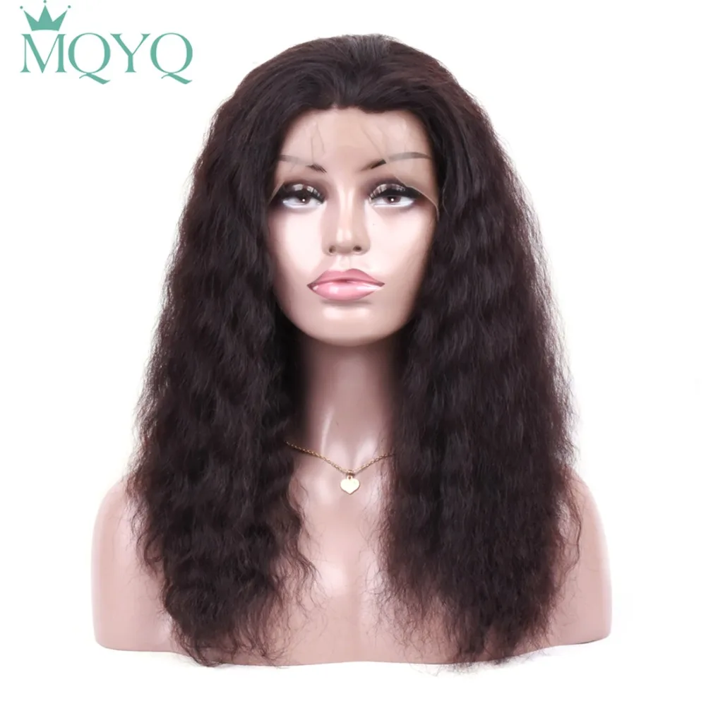 MQYQ 130 Density 360 Lace Frontal Wig Lace Front Human Hair Wigs Deep