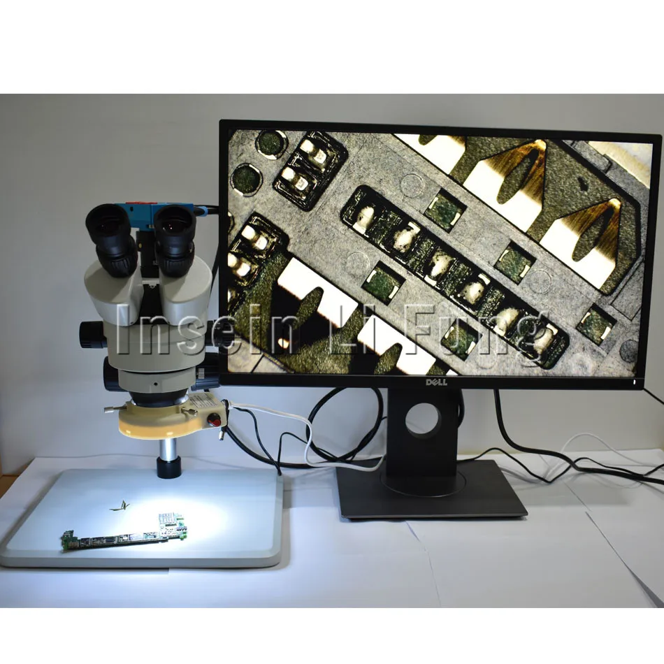 

HD 16MP Industrial HDMI Camera Large Size Base Trinocular Microscope 3.5X-90X Continuous Zoom Mobile Motherboard Repair