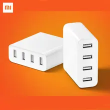 Original Xiaomi 2A Quick Charge Plug 4 Port Micro USB Power Charger Adapter HUB For Samsung iPhone For Xiaomi Mobile Phone