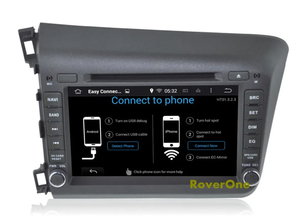 Discount For Honda For Civic 2012 2013 2014 HD Screen Android 8.1 Autoradio Car Radio Stereo DVD GPS Navigation Media Audio Video Player 3