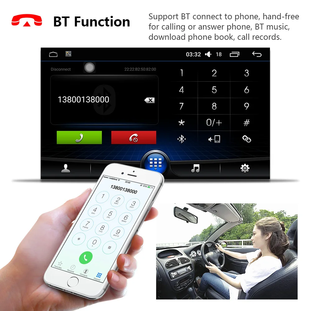 Clearance car stereo 7" HD LCD Android 6.0 System Car Radio Car MP5 Player Auto GPS Navigation Multimeia Retractable Screen ROM16GB 1DIN 5