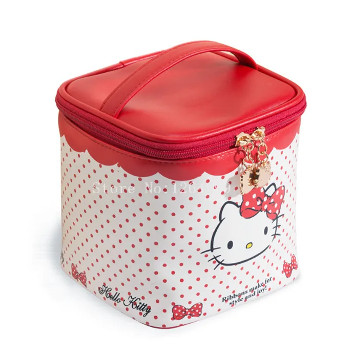 

New Fashion Hello Kitty Girls Kids PU Cosmetic Bags Cases For Children
