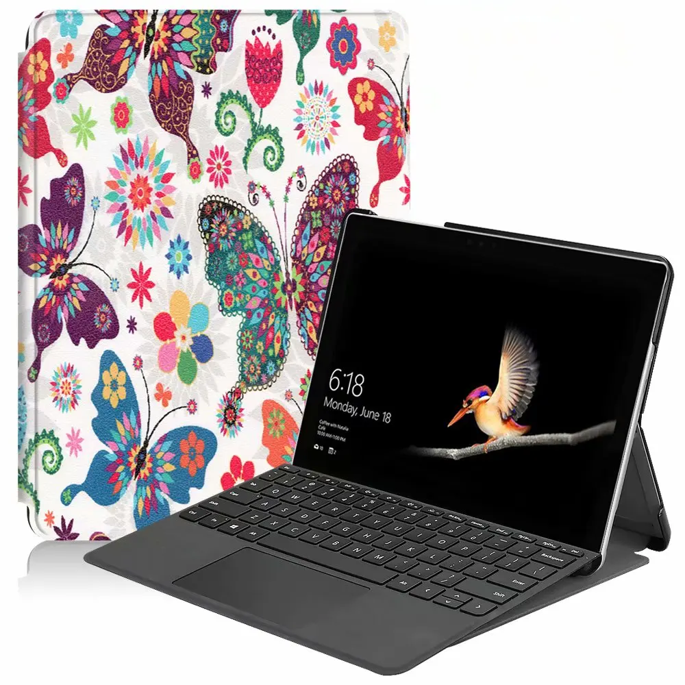

Standing Shell Protector Sufa Go Pen Bag Capa Holder can work with keyboard For Microsoft Surface Go 10 inch Cover Tablet+pen