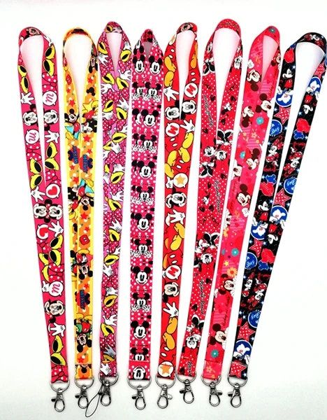 

Retail 1 pcs Cartoon Mickey minnie Mobile Phone Neck Straps Neck Strap Key Chains Lanyard W21