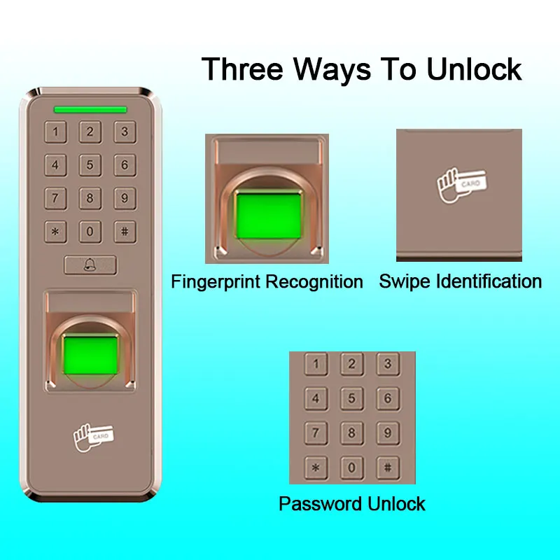 Biometric Fingerprint Door Lock USB Access Control Device Time Clock Entry Exit Recorder Employee Digital Machine Safe Home     