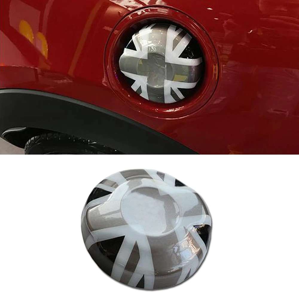 Black Union Jack ABS Fuel Cap Gas Cover Housing-1