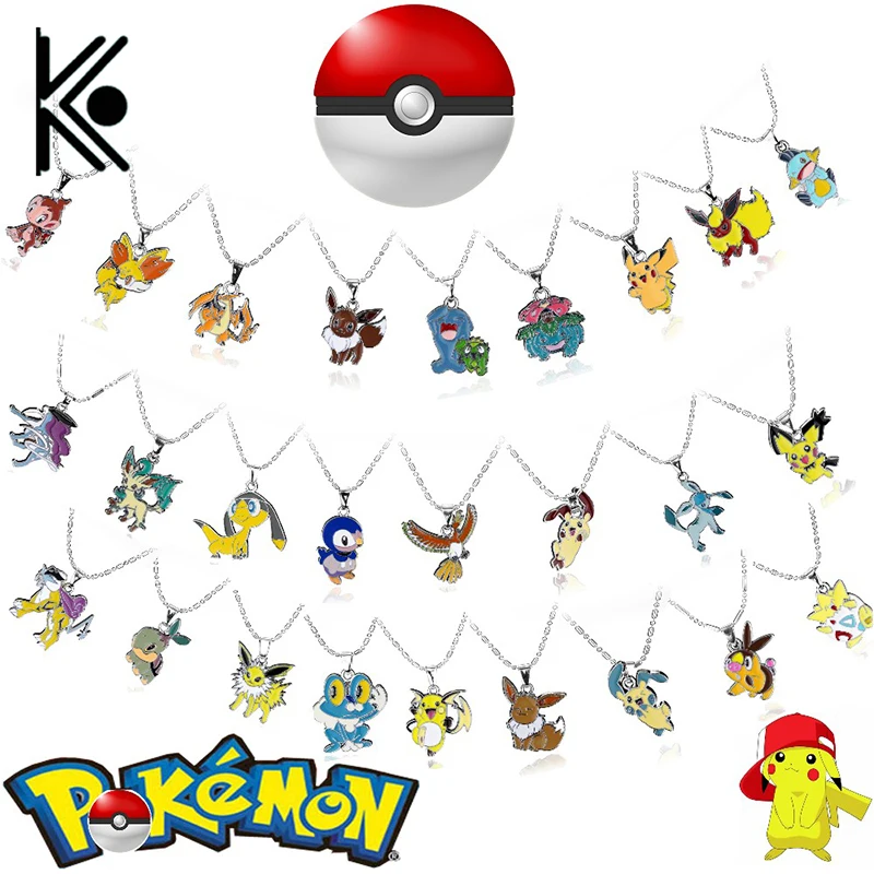 

free shipping Pikachu Pokmon Necklace Women Silver Pikachu Pokemn Pendant Necklace Jewelry Fine Jewelry