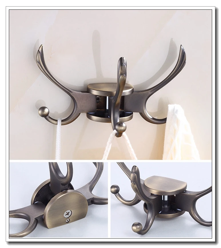 Крючки для ванной комнаты 3 Поворотная настенная Вешалка Античная ...