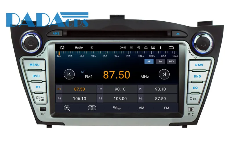 Excellent Android 8.0 7.1 Car Radio DVD Player GPS Navigation For Hyundai IX35 Tucson 2009-2015 Android Car Stereo Multimedia Audio Video 7