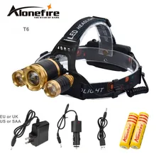 Alonefire hp21 8000lm T6+ 2r5 светодиодные фары CREE XML T6 фары 18650 аккумуляторная батарея головы фонарик