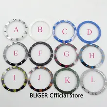 38 мм белый цвет синий, черный; Большие размеры 34–43 зеленый керамический вставки для 40 мм SUB часы корпус из нержавеющей стали Автоматическая мужские купальные трусы в стиле БЕЗЕЛЬ для наручных часов BB1