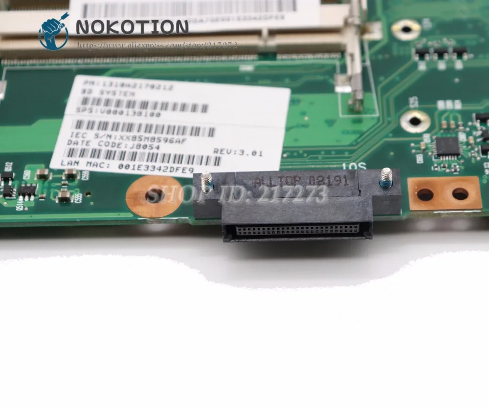 NOKOTION V000138100 основная плата для Toshiba Satellite L300 L305 Материнская плата ноутбука DDR2 Процессор протестированы