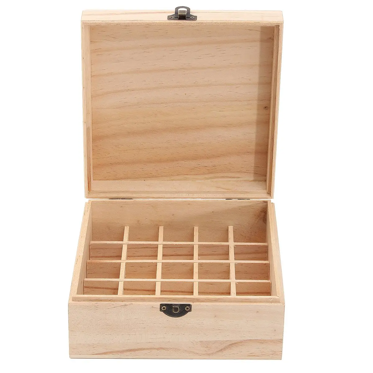 

Practical 25 Slots Essential Oil Storage Box Wooden Case Container Organizer Craft Aromatherapy for Home Desk Ornaments