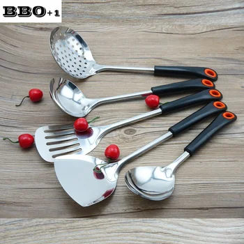 

New 1 set Stainless steel Kitchen Utensils Cookware spatula Cooking Tool Set Colander Spoon Slotted Spatula Tools Kitchenware
