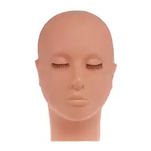 Хоббилан Прививка ресниц модель головы плоская голова силиконовые накладные ресницы для наращивания практическая модель