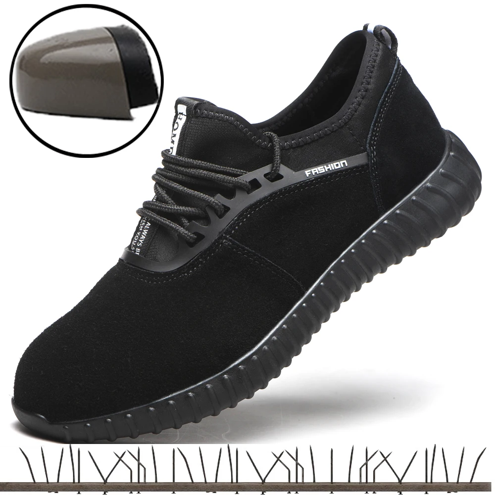 

Men's Safety Shoes for men work shoes Lightweight Footwear Military Breathable Hiking Indestructible Army Shoes Woman Sneakers