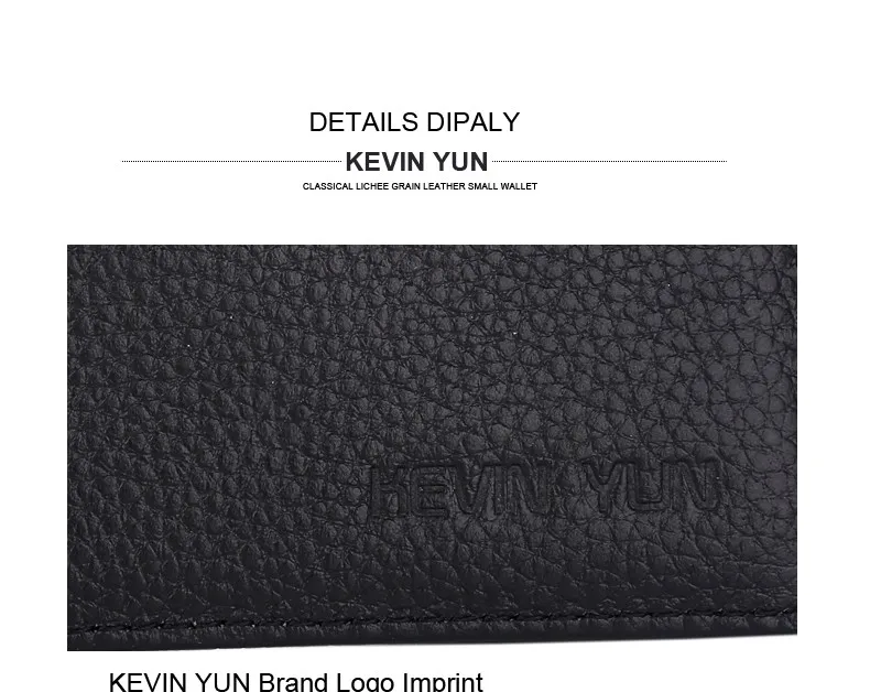 Кевин Юн дизайнерский бренд класса люкс Для мужчин Женские Кошельки Пояса из натуральной кожи Короткие Кошелек Бизнес мужской держателя