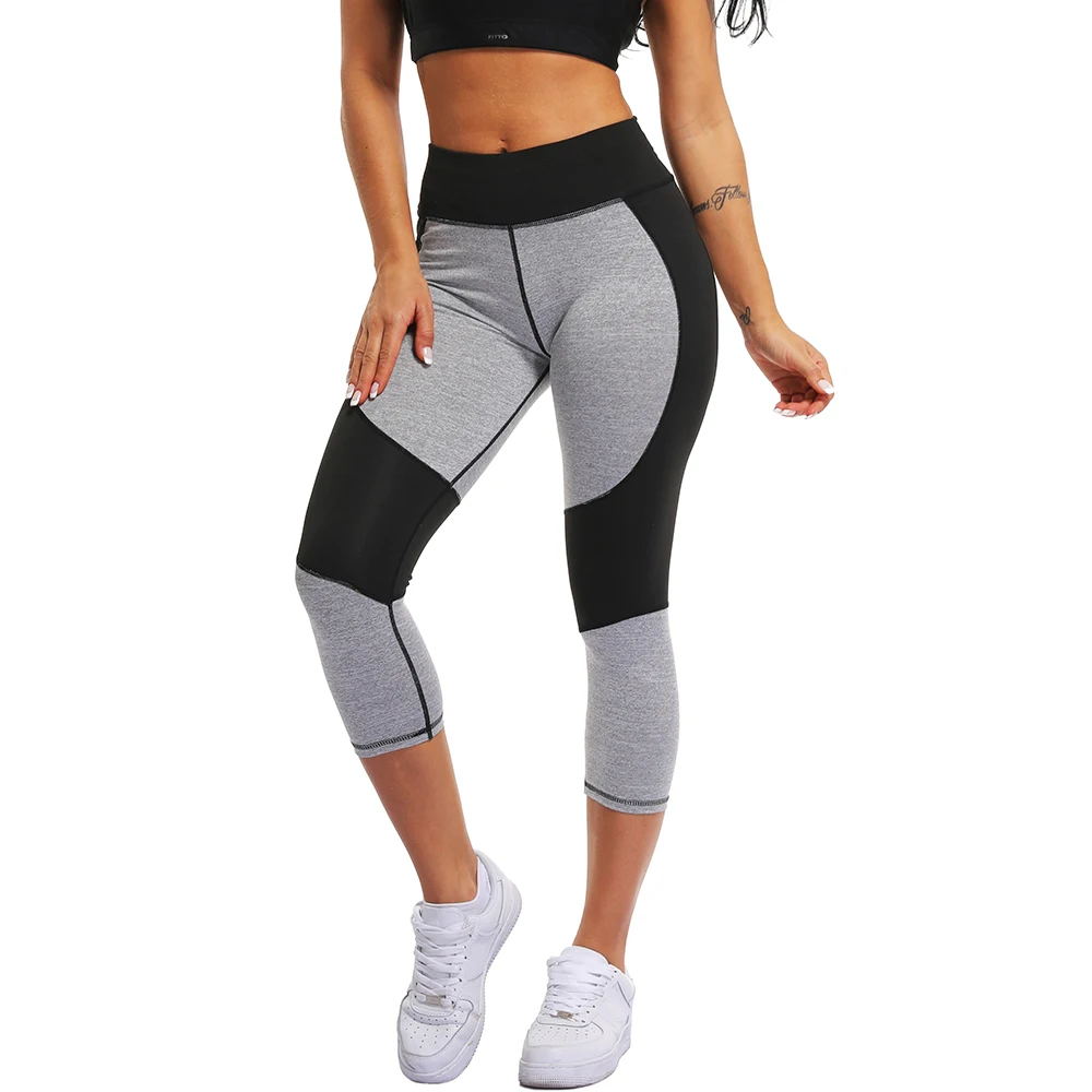Женские эластичные спортивные штаны для йоги, бега, упражнений, обтягивающие, для фитнеса, спортзала, быстросохнущие тренировочные штаны, тренировочные дышащие Капри, Прямая поставка
