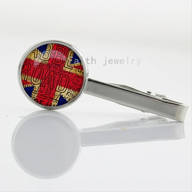 

2016 New Fashion British Flag Old London Flag Glass Dome tie clip for men or women NS433