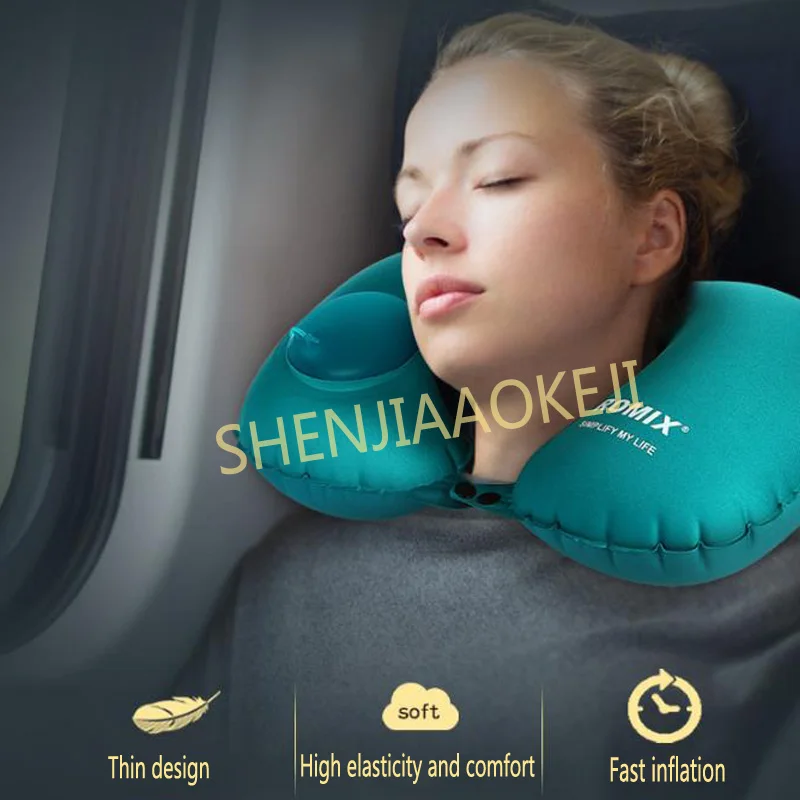 Надувная u-образная подушка для путешествий портативный u-образный надувная подушка высокоскоростная железнодорожная авиационная надувная подушка