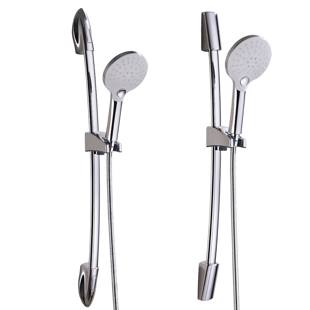 

ABS Chrome 24 inch Lifting Slide Bar Adjustable Holder With 3F Handheld Shower Head&1.5m Hose Kit
