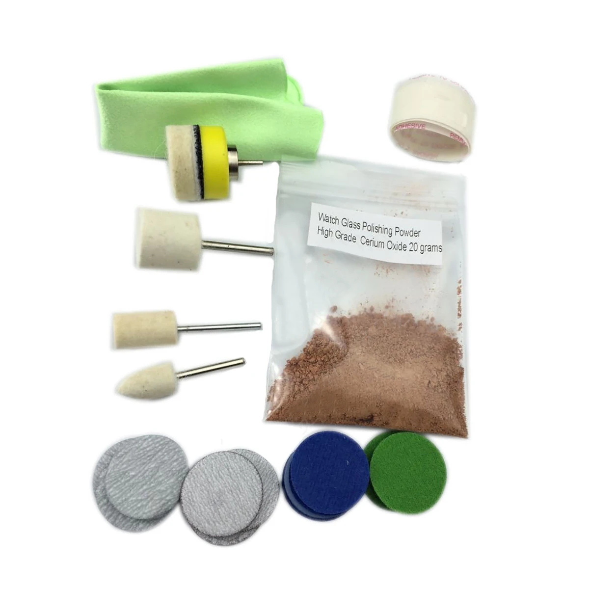 New Watch Glass Polishing Kit Glass Scratch Removal Set Acrylic Sapphire Crystal