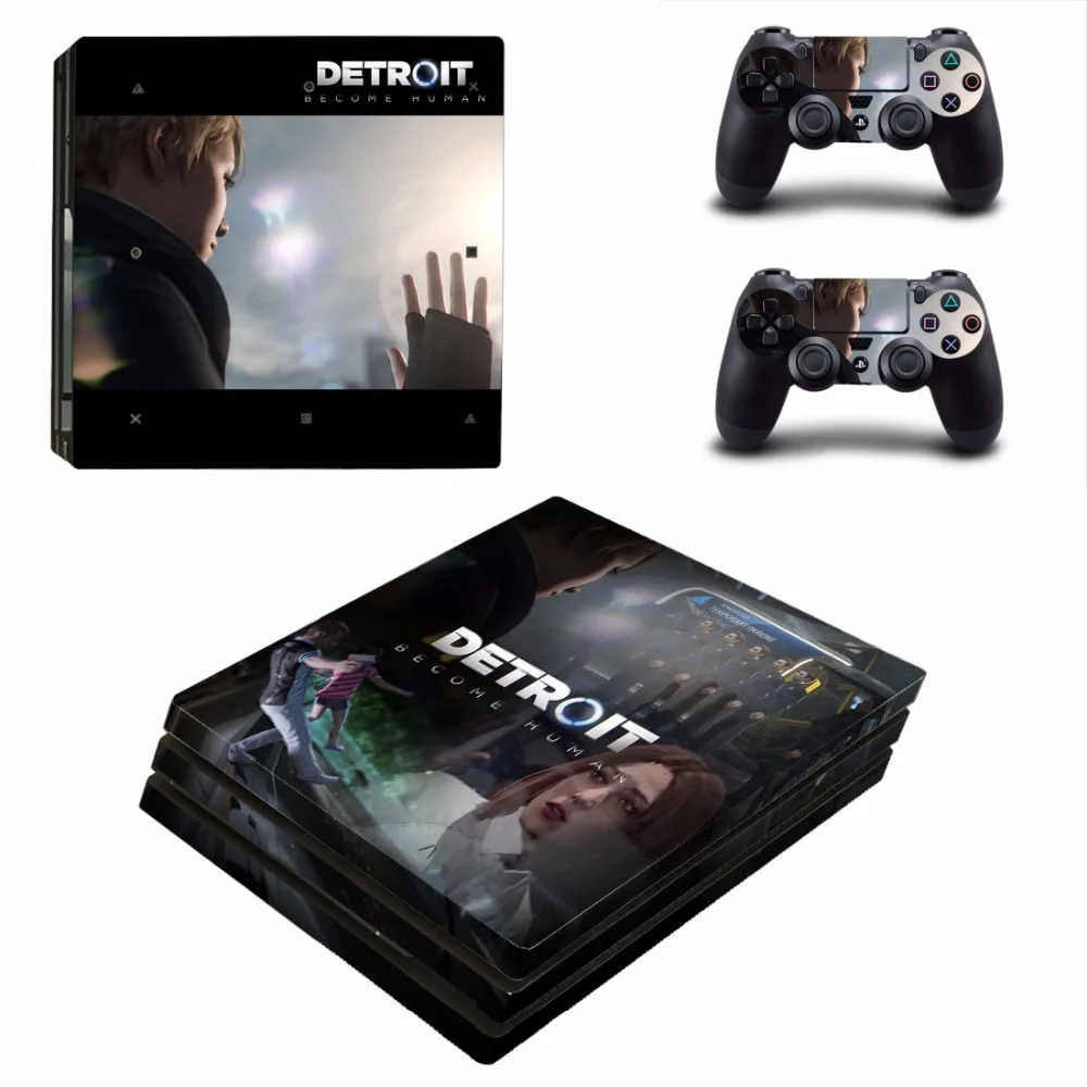 Игра Detroit Been Human PS4 Pro наклейка для кожи наклейка для sony PS4 playstation 4 консоль и 2 контроллера PS4 Pro Skins наклейка s